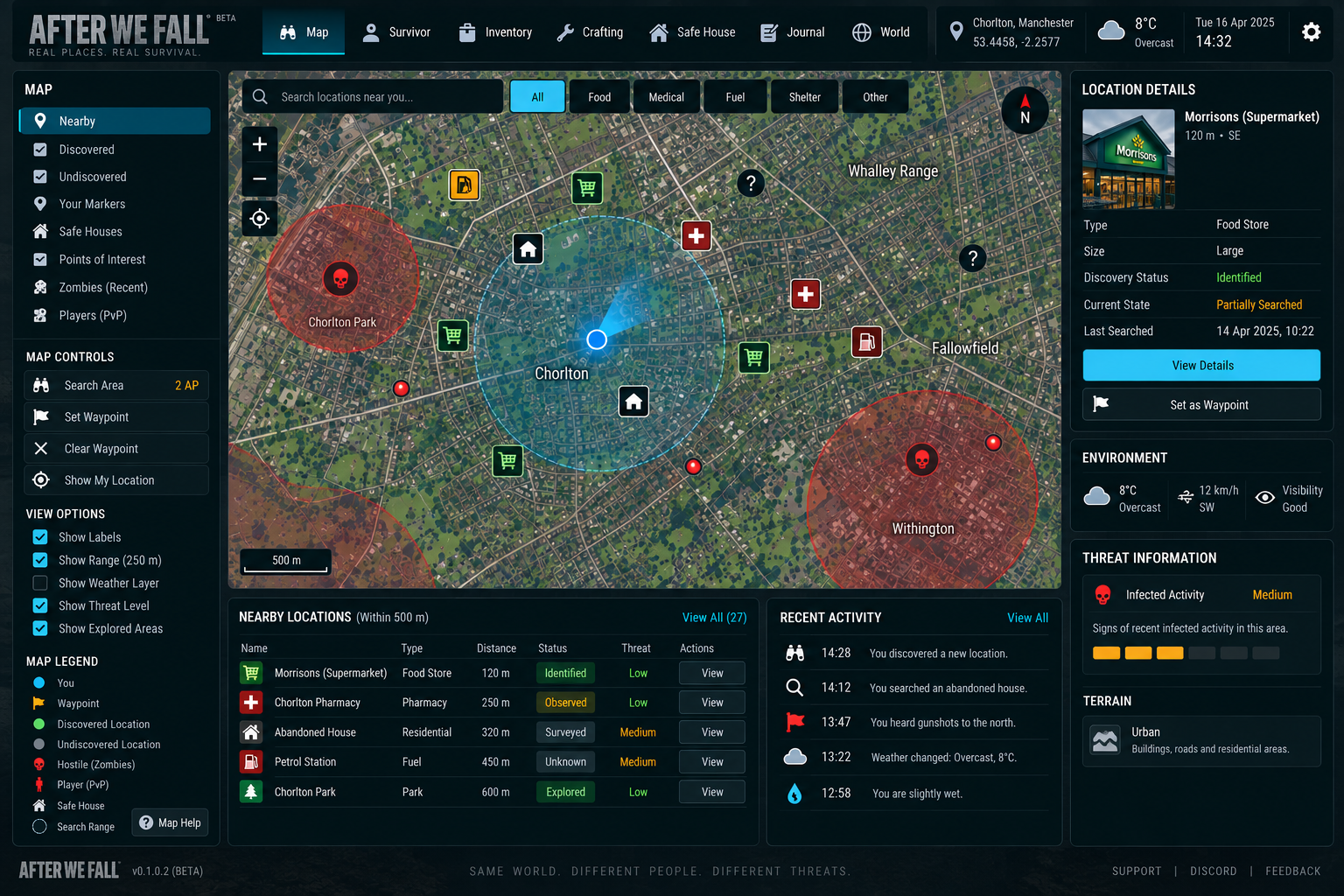 Current build map screen