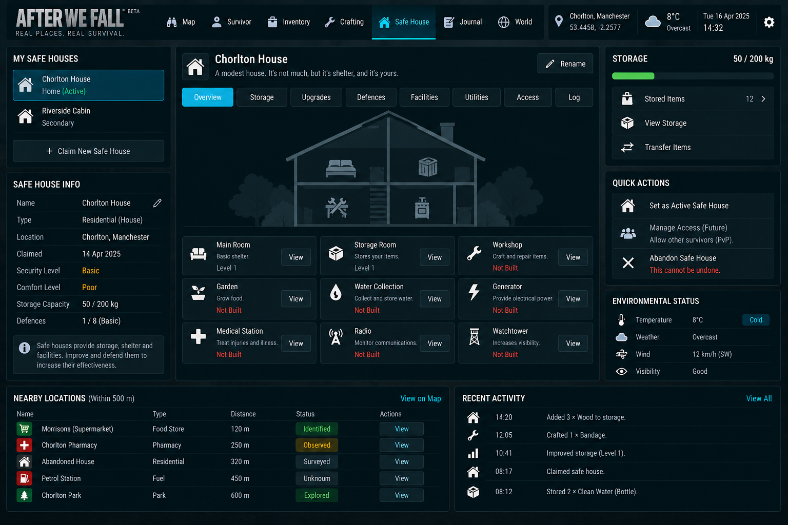 Current build safe house screen